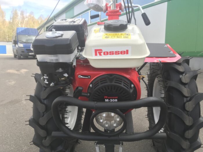 Мотоблок Rossel M-308 с ВОМ + сцепка + фреза 