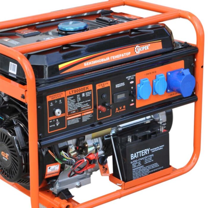 Бензогенератор (электростанция) Skiper LT9000 ЕК 